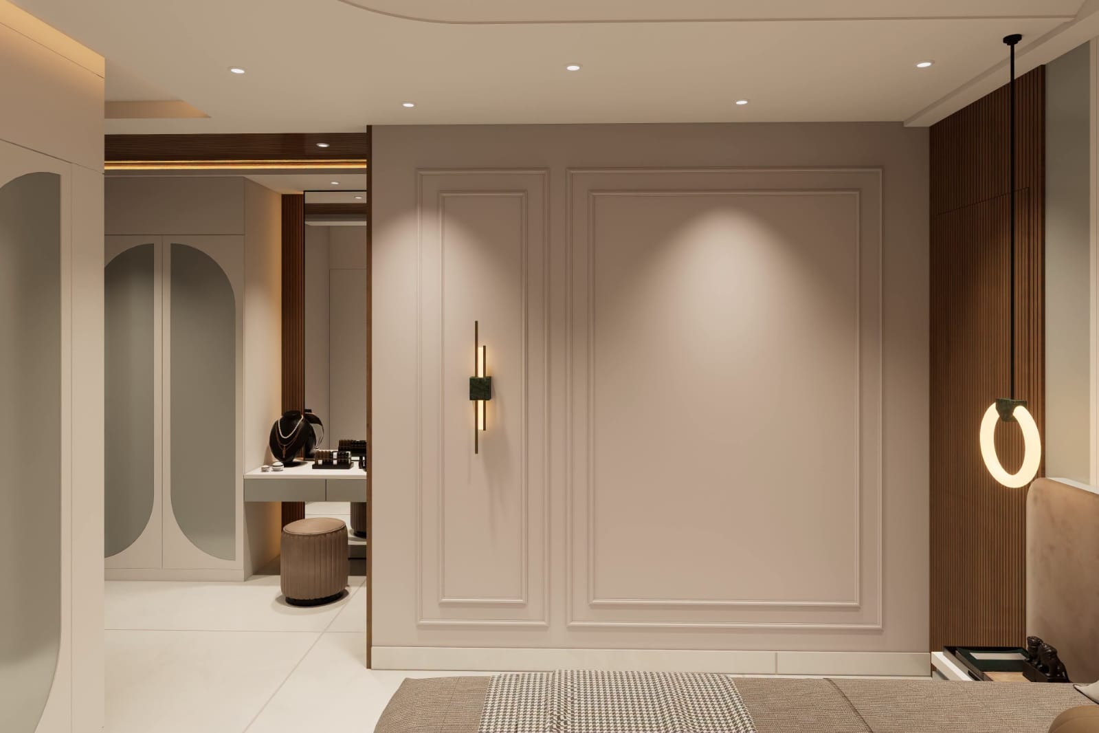 Classical French Wall Moulding & Dressing Room Passage